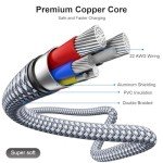 Teeaam 5M USB C to USB C Fast Charger Cable
