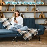 2M Nylon Braided USB-C to USB-C Cable