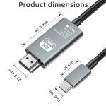 AXFEE 2M USB-C to HDMI Cable 4K 30Hz