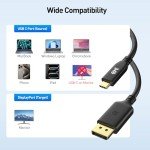 40Gbps USB-C to DisplayPort 2.1 Cable, 6.6ft