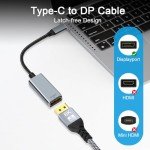 AXFEE 2M USB-C to DisplayPort Cable 8K 60Hz