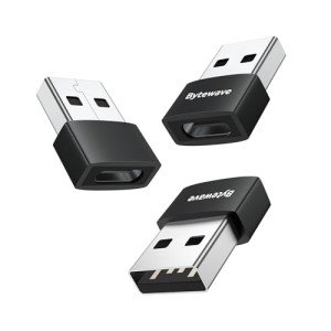 Bytewave 3-Pack USB A to C Adapters