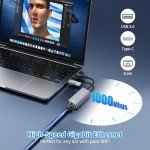 USB-C to Ethernet Adapter, 1000Mbps Gigabit Connectivity