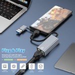 USB-C to Ethernet Adapter, 1000Mbps Gigabit Connectivity