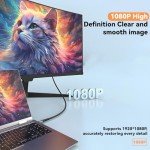 USB-C to VGA Cable, 2m, Gold-Plated Adapter