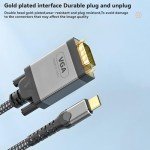 USB-C to VGA Cable, 2m, Gold-Plated Adapter