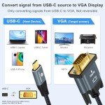 USB-C to VGA Cable 1M for 1080P Output