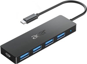 Ultra Slim 4-Port USB-C Hub with Power Supply