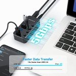 RSHTECH 4-Port USB 3.0/USB-C Hub Splitter