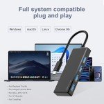 ANYPLUS 4-Port USB-C Hub with 5Gbps Speed