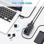 RSHTECH 4-Port USB 3.0/USB-C Hub Splitter