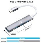 Vunvooker Mini USB-C Hub with 4 Ports