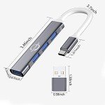 Vunvooker Mini USB-C Hub with 4 Ports