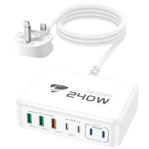 240W 7-Port USB-C Fast Charging Station