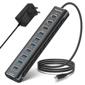 RSHTECH 11-Port USB-C Hub with 60W Power