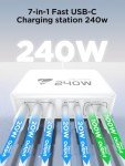240W 7-Port USB-C Fast Charging Station