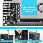 7-Port PCI-E USB Expansion Card with USB-C/A
