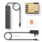 RSHTECH 11-Port USB-C Hub with 60W Power