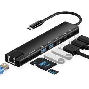 8-in-1 USB-C Hub with Ethernet and 4K Support