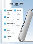 8-in-1 USB C Hub with 4K HDMI Output