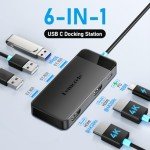 Lemorele 6-in-1 USB-C Dual Monitor Docking Hub