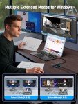 Lemorele 6-in-1 USB-C Dual Monitor Docking Hub