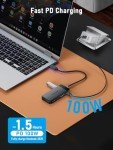 Lemorele 6-in-1 USB-C Dual Monitor Docking Hub