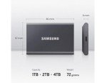 Samsung 4TB T7 SSD Portable Drive - Titan Gray