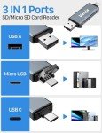 VANJA 3-in-1 USB-C/Micro-USB SD Card Reader