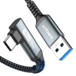 Right Angle USB A to C CarPlay Data Cable