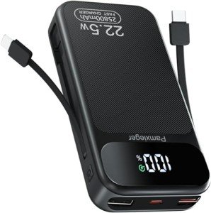 25800mAh Fast Charging USB-C Power Bank with Cables