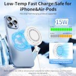2-Pack 15W Magnetic Wireless Charger with USB-C Cable