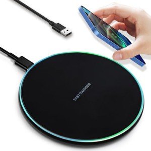 Fast Wireless Charger Pad with USB-C Cable