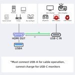 HDMI to USB-C Adapter 4K 6.6FT Cable