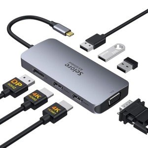 7-in-1 USB-C Dock with Dual HDMI Output