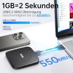 SSK 512GB Portable External SSD with USB-C Cable