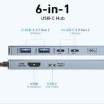 BENFEI 6-in-1 USB-C Hub with HDMI and Power Delivery