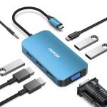 BENFEI 8-in-1 USB-C MST Hub with HDMI/VGA