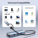 BENFEI USB-C Ethernet Adapter and 3-Port Hub
