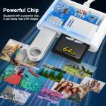 BorlterClamp USB-C SD Card Reader - White