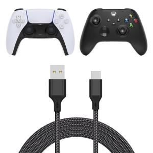 5m Nylon USB-C Charging Cable for PS5 & Xbox