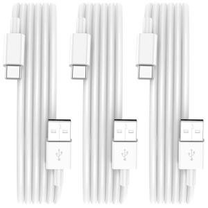 3-Pack Fast Charging USB-C Charger Cables
