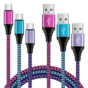 3-Pack USB-C Fast Charge Cable - 6FT Each