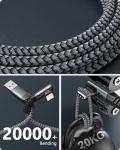 ZKAPOR 30CM Right Angle Fast Charging USB-C Cable