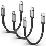 20CM USB-C to USB-C Fast Charging Cable 3-Pack