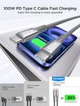 100W 3M USB-C to USB-C Fast Charging Cable