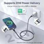 RAVIAD 1M USB-C to Lightning Fast Charger Cable