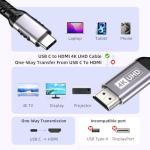 USB-C to HDMI Cable 1.8M 4K UHD