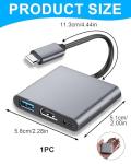 USB-C to HDMI Cable and 3-Port Hub