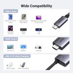 UGREEN USB-C to HDMI Cable 4K 100W PD Charger